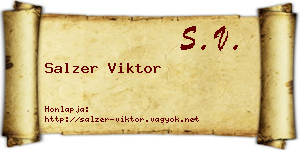 Salzer Viktor névjegykártya